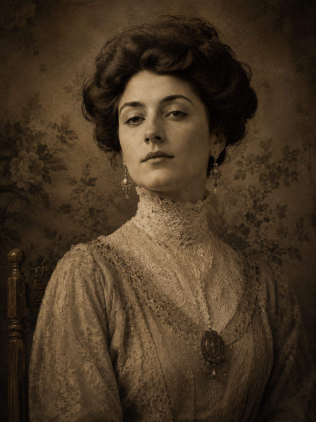 Retrato de época de una dama, emblema de La Ilustre